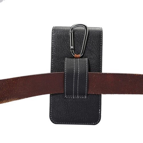 SARUNG HP Pinggang Kulit Tanpa Magnet 6 Inch (16 x 8 Cm) Vertikal