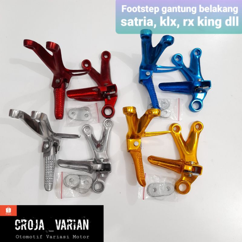 footstep belakang model gantung full cnc satria fu klx rx king dll