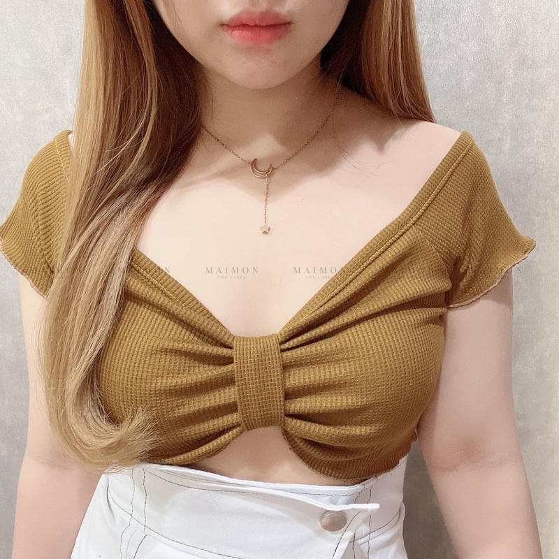 Bowie Summer Crop Top | Atasan Wanita Korean Fashion | Maimon Grosir