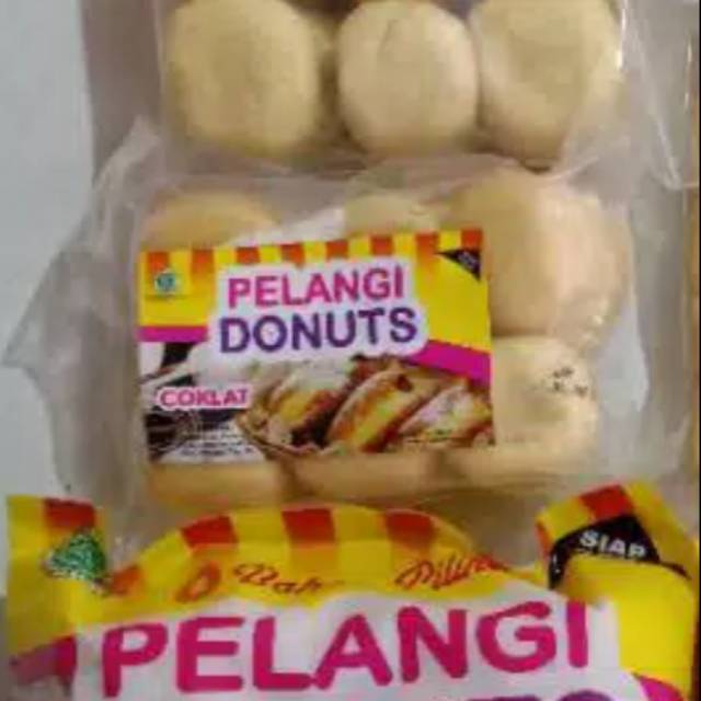 

Donat pelangi kecil isi coklat 12