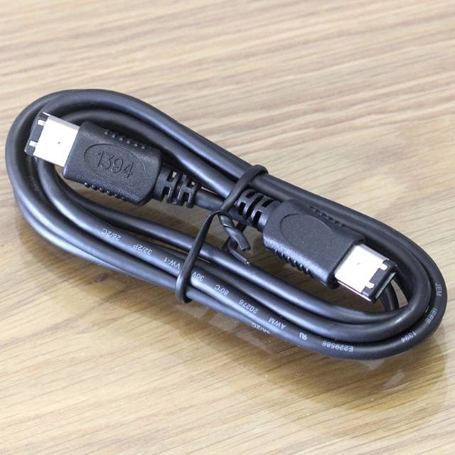 KABEL FIREWIRE IEEE 1394A 6 PIN TO 6 PIN 1,5 METER HITAM HIGH QUALITY