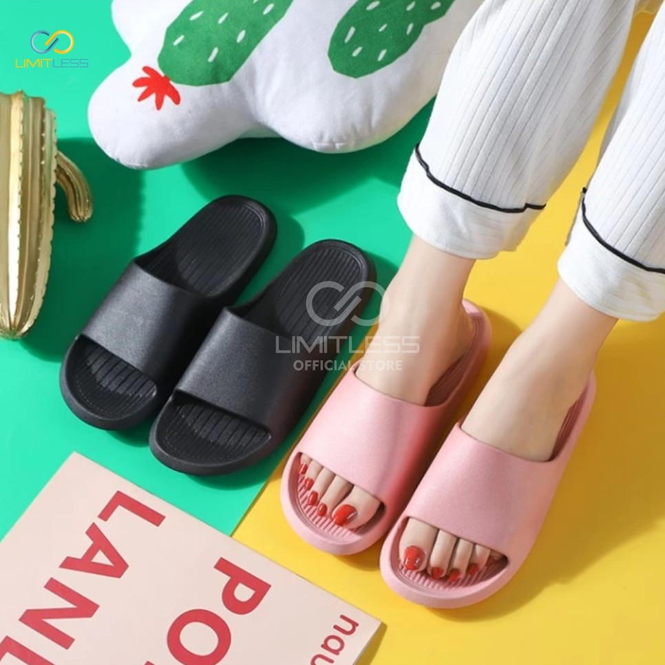 Sandal Wanita Eva Karet Sandal Cewek Terbaru Polos Korean Sendal Selop Rumah Jelly Kekinian Empuk Anti Slip