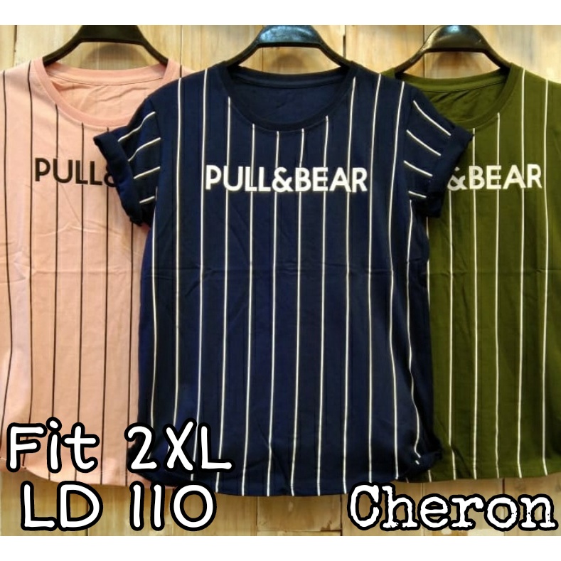 CHERON 21803 - Kaos Distro Wanita Fit XXL LD 110 Baju Atasan Oblong Cewek Jumbo 2XL Big Size Bigsize
