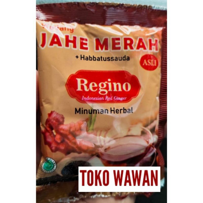 minuman jahe merah , regino, langsung dari pabrik, WEDANG JAHE 1 renteng isi 12 shacet