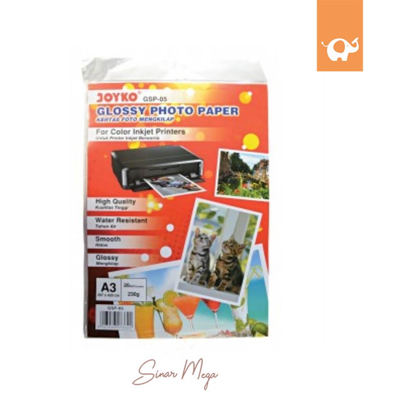 

Joyko Glossy Photo Paper A3 230 gr GSP-05
