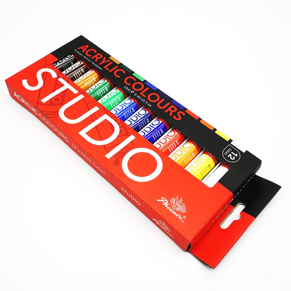 

BH01 phoenix acrylic paint/cat acrylic/ akrilik set 12clr x 12ml