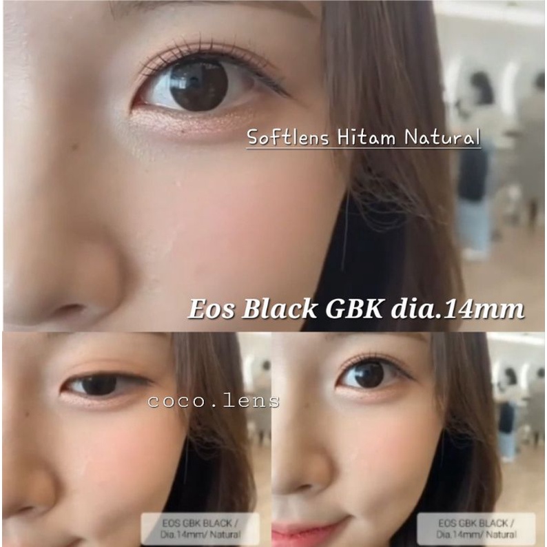 Sofflens Eos GBK BLACK HITAM NATURAL dia.14mm Normal Minus s.d 10.00