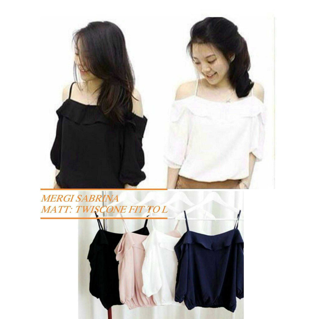 [Mergi sabrina RO] blouse wanita twiscont var color