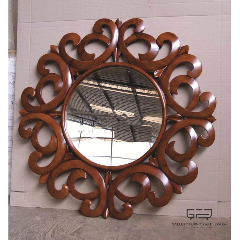 Cermin Ukir Kayu Jati