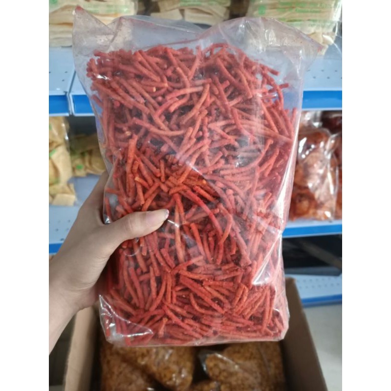 

[ Ready Medan ] Mie Lidi Rasa Pedas 500gram / Snack jadul Mie lidi Rasa Balado