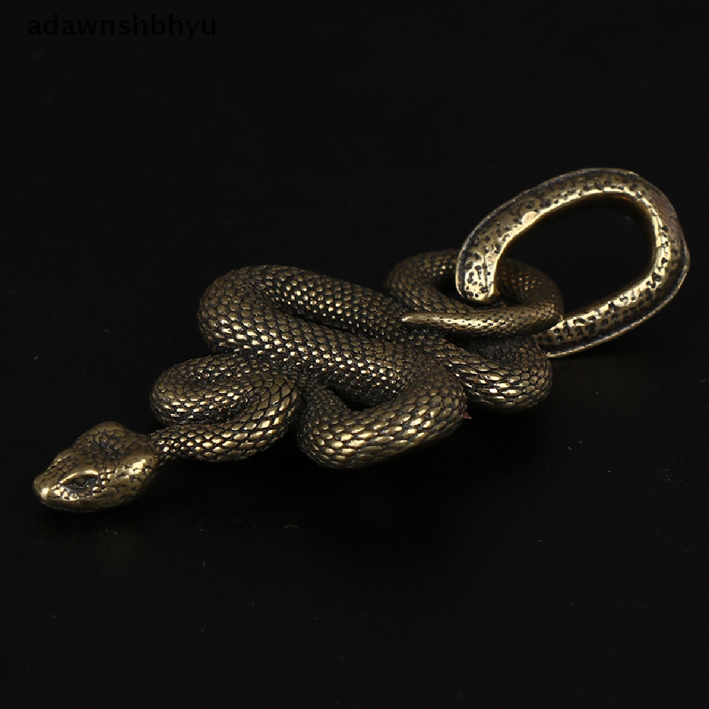 Adawnshbhyu 1pc Kuningan Snake Key Ring Gantungan Kunci Boa Aksesoris Kecil Luar Ruangan Mobil Gantung