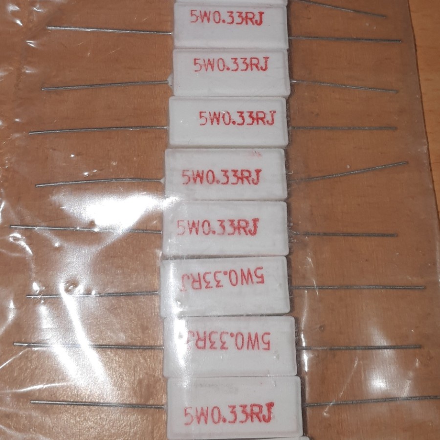 RESISTOR KAPUR R5W 0,33 OHM 5W 0,33 OHM