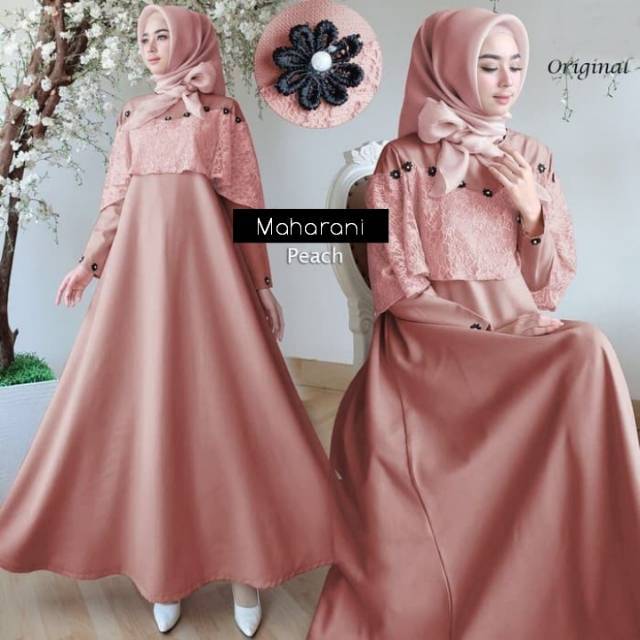 10+ Ide Baju Gamis Untuk Tunangan Terbaru - Lamaz Morradean