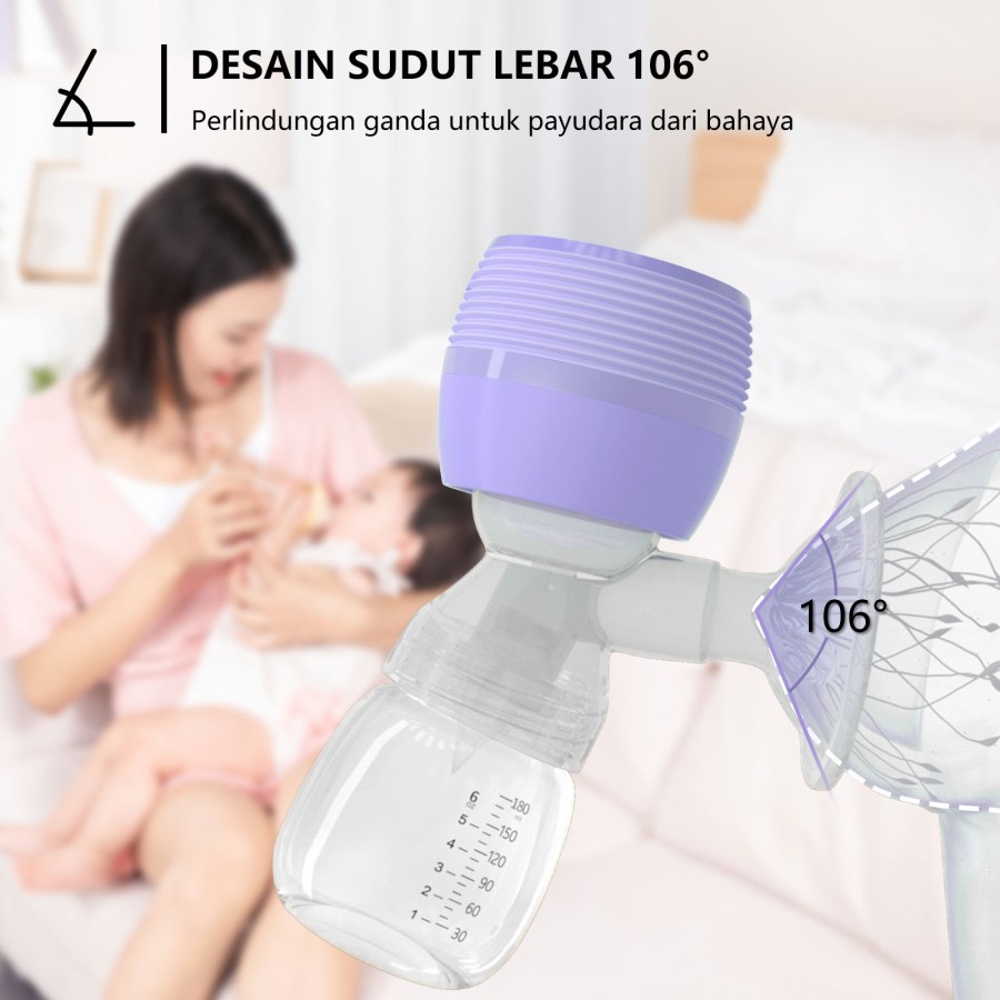 Pompa Asi Single Elektrik Breast Pump Millk Rechargeable Portable