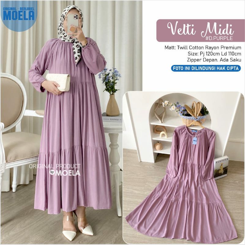 VELTI MIDI POLOS / MIDI DRESS TWILL RAYON PREMIUM / MIDI POLOS BY MOELA