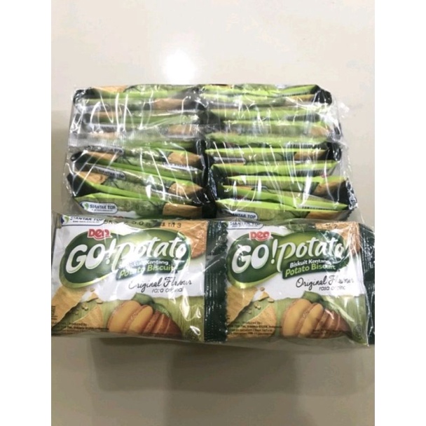 

go potato biskuit kentang rasa original, siantar top 10grx20pcs