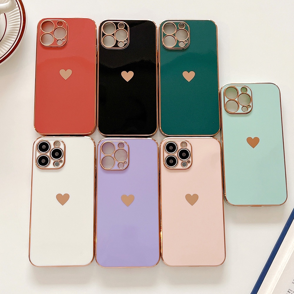 Case Pelindung Belakang Electroplated Tahan Banting Untuk iPhone 13 12 11 Pro Max X XS Max XR 12 13 Mini 7 8 Plus SE 2020 2022