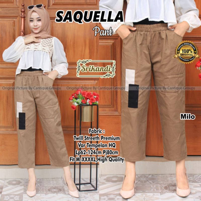 Saquella pant cewek celana baggy bahan by srikandi