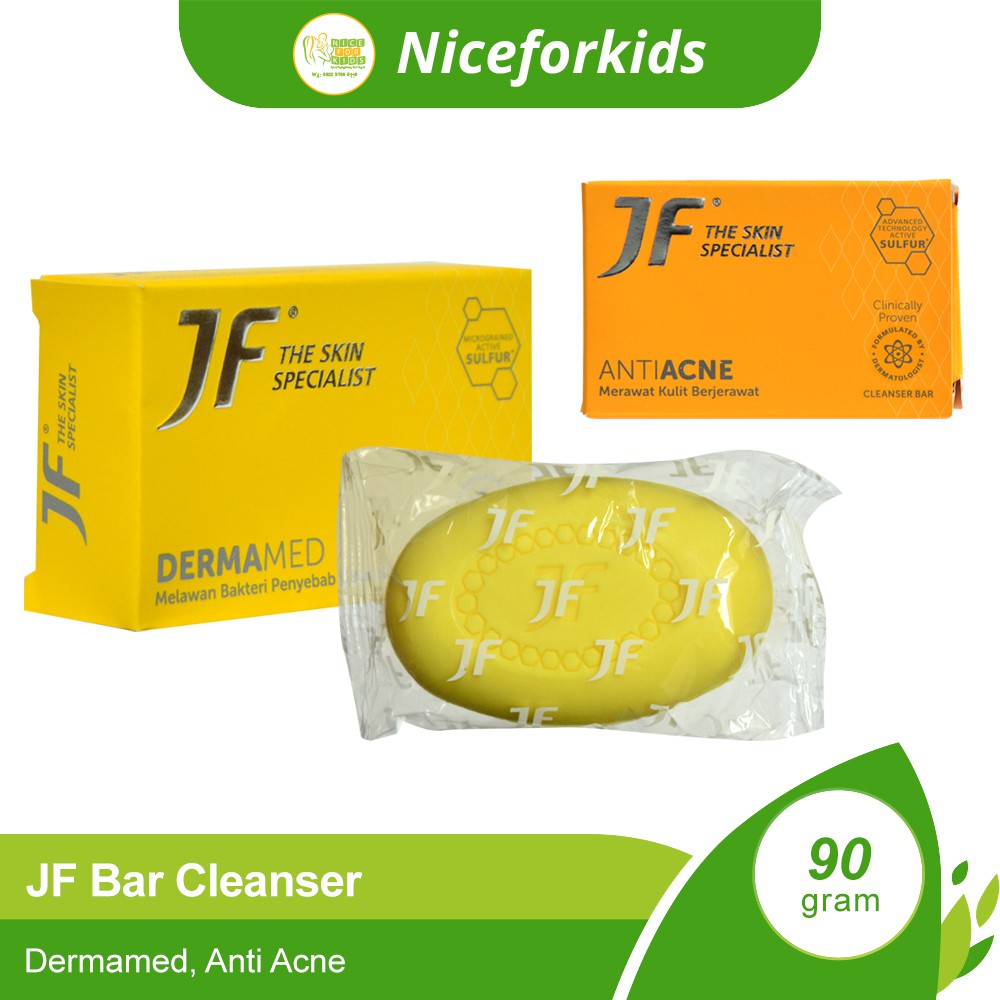 Sabun JF Sulfur Dermamed / Anti Acne Cleanser Bar 90 Gr Sabun Sulfur Sabun Mandi