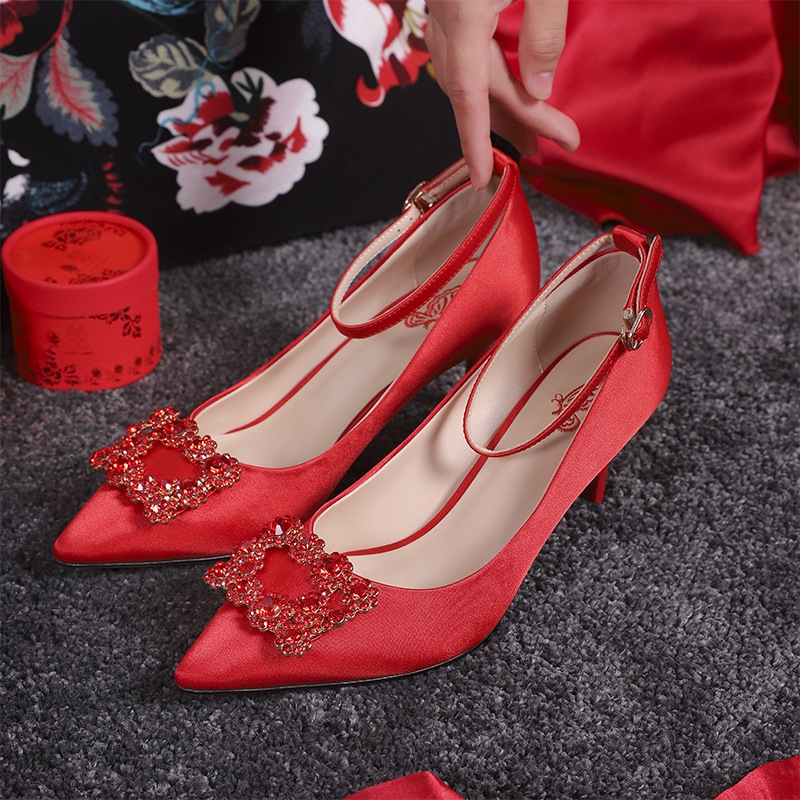 Fashion 2019 New Wedding Shoes Women Wedding Shoes Bridesmaid High