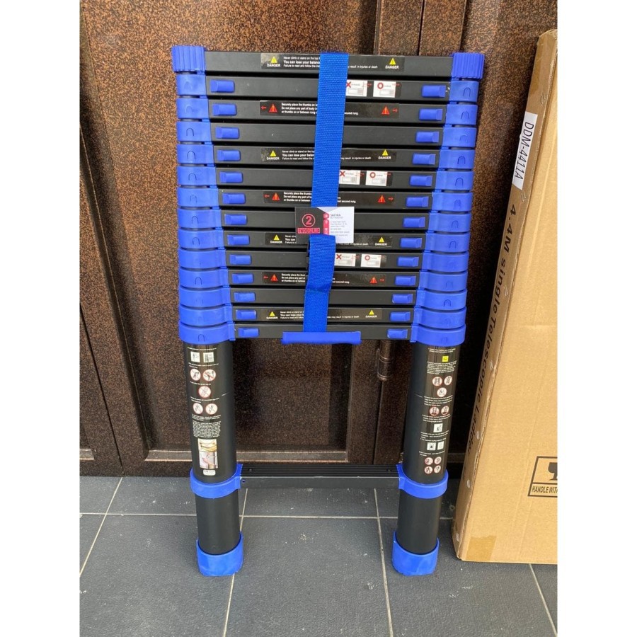 Tangga Lipat Aluminium Teleskopik 5.2M Single Telescopic Ladder 5.2 M