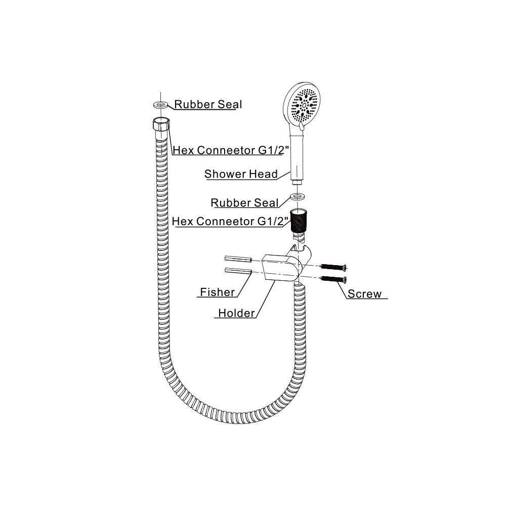 Hand Shower Set Merk FRAP Type 306 ukuran 1/2 inch