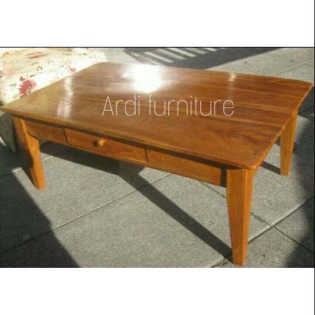 Meja kopi kayu jati meja santai lesehan minimalis furniture jepara