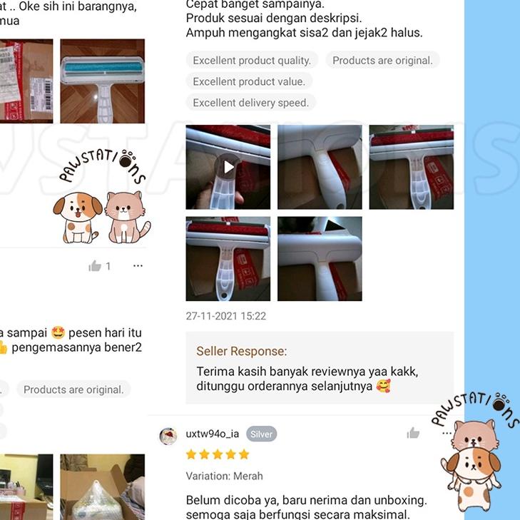 ➻ Ready | Pembersih Bulu Kucing Lint Roller Alat Pembersih Bulu Kucing Roll Bulu Kucing Sikat Bulu K