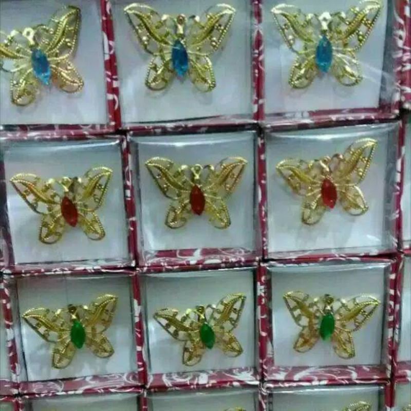 COD (100PCS)  Souvenir Bros Kupu Kupu Pin Butterfly Sovenir Hadiah Pernikahan Murah