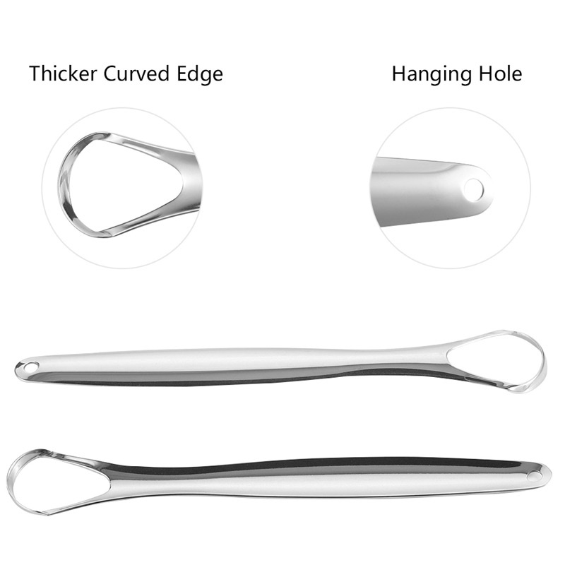 【3 pcs】Alat Pembersih Lidah Stainless/Scraper Pembersih Lidah Dewasa/Tongue Cleaner Scraper/Pembersih Pengikis Lidah