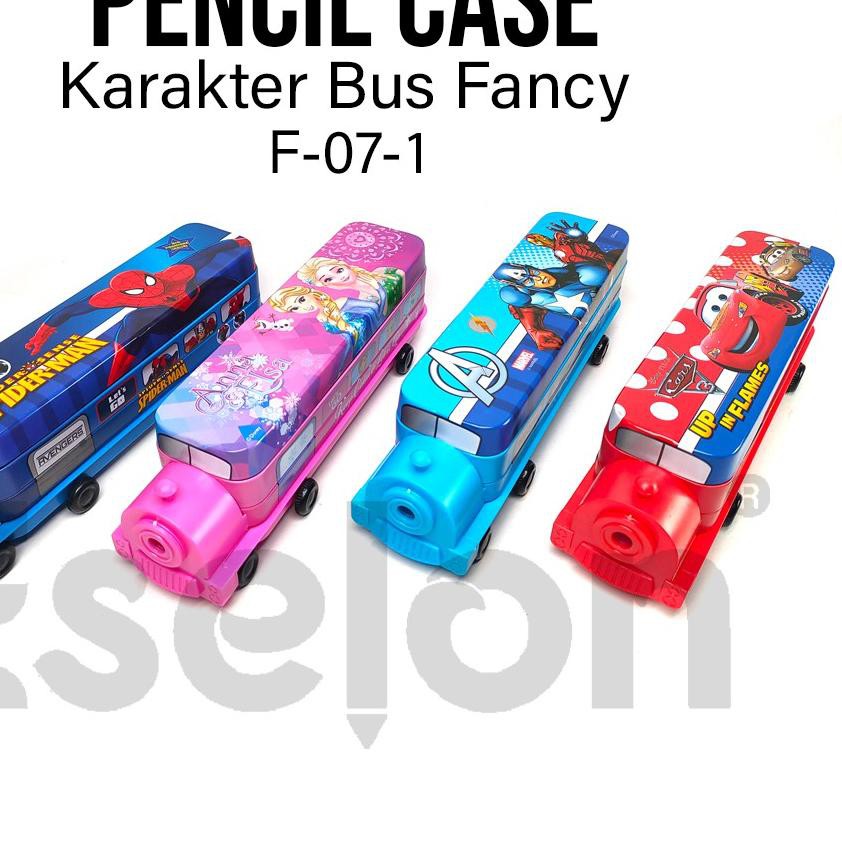 

Best Seller!! KODE-597 Kotak pensil kaleng BUS 2 susun F071 / Kotak pensil kaleng bus karakter F071