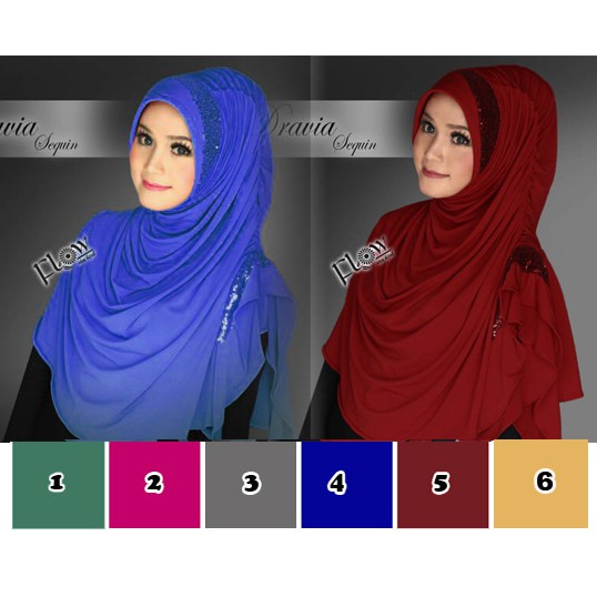 hijab / jilbab instan Syria Dravia Sequin