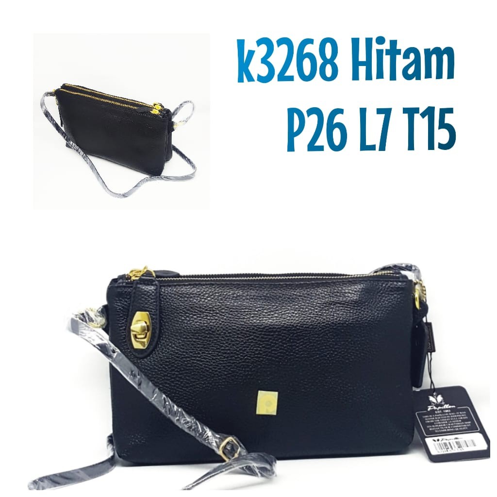 Tas Kulit Papillon Original K3268 Hitam