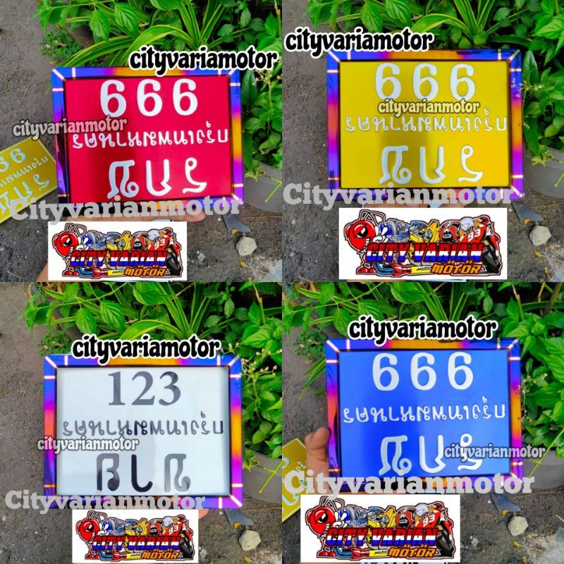 BINGKAI PLAT NOMOR KOTAK TWOTONE TWO TONE THAILAND PLUS PLAT THAILAND PLAT NO THAILAND UNIVERSAL