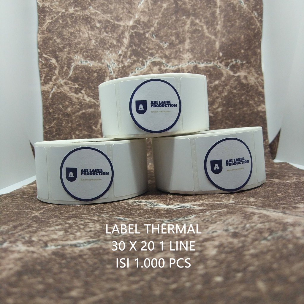 LABEL THERMAL 30x20 - 30 x 20 RECEIPT PRINTER XPRINTER ISI 1000 DAN 800 -  stiker thermal 30x20 mm