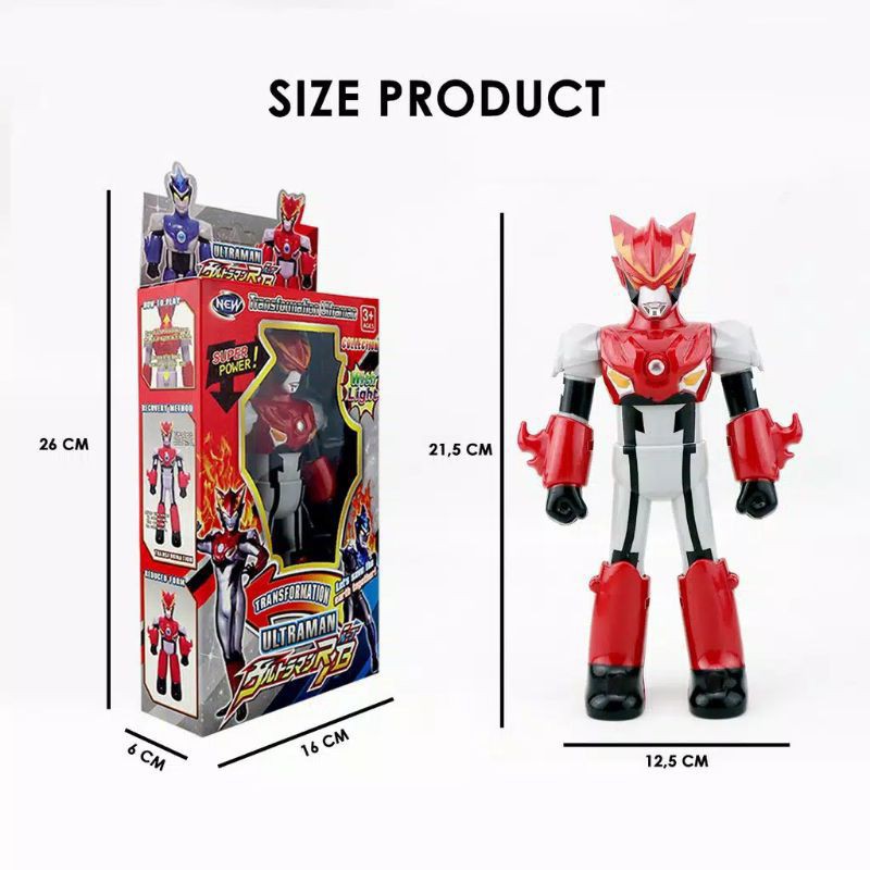 Mainan Ultraman ROSO transformation with Light / Mainan Ultraman bisa berubah kecil