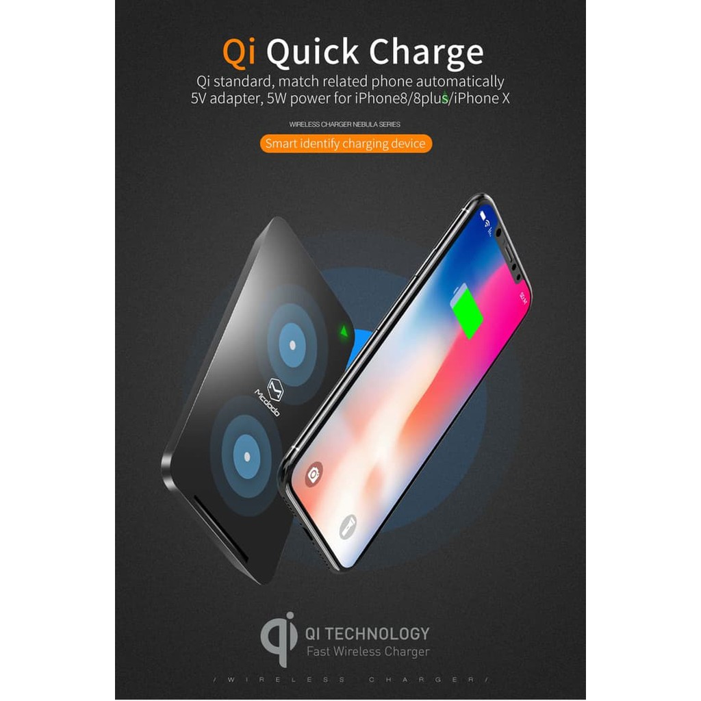 McDodo Qi Wireless Charger Fast Charging iPhone X 8 S9 Note 8 CH-4810