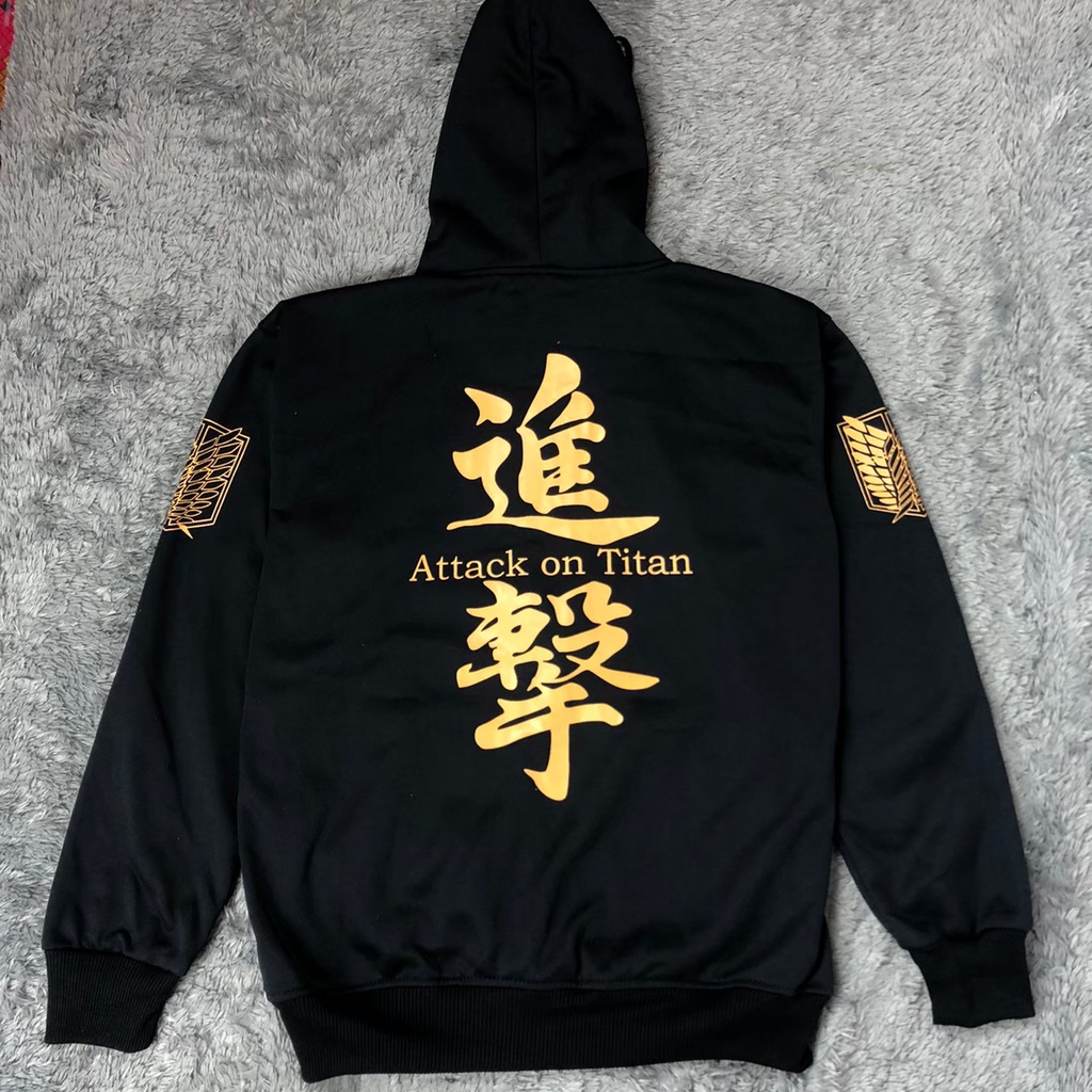 Jaket Anime AOT-ATTACK ON TITAN GOLD EDITION SHINGEKI NO KYOJIN / Jaket Sweater Anime Jepang COD