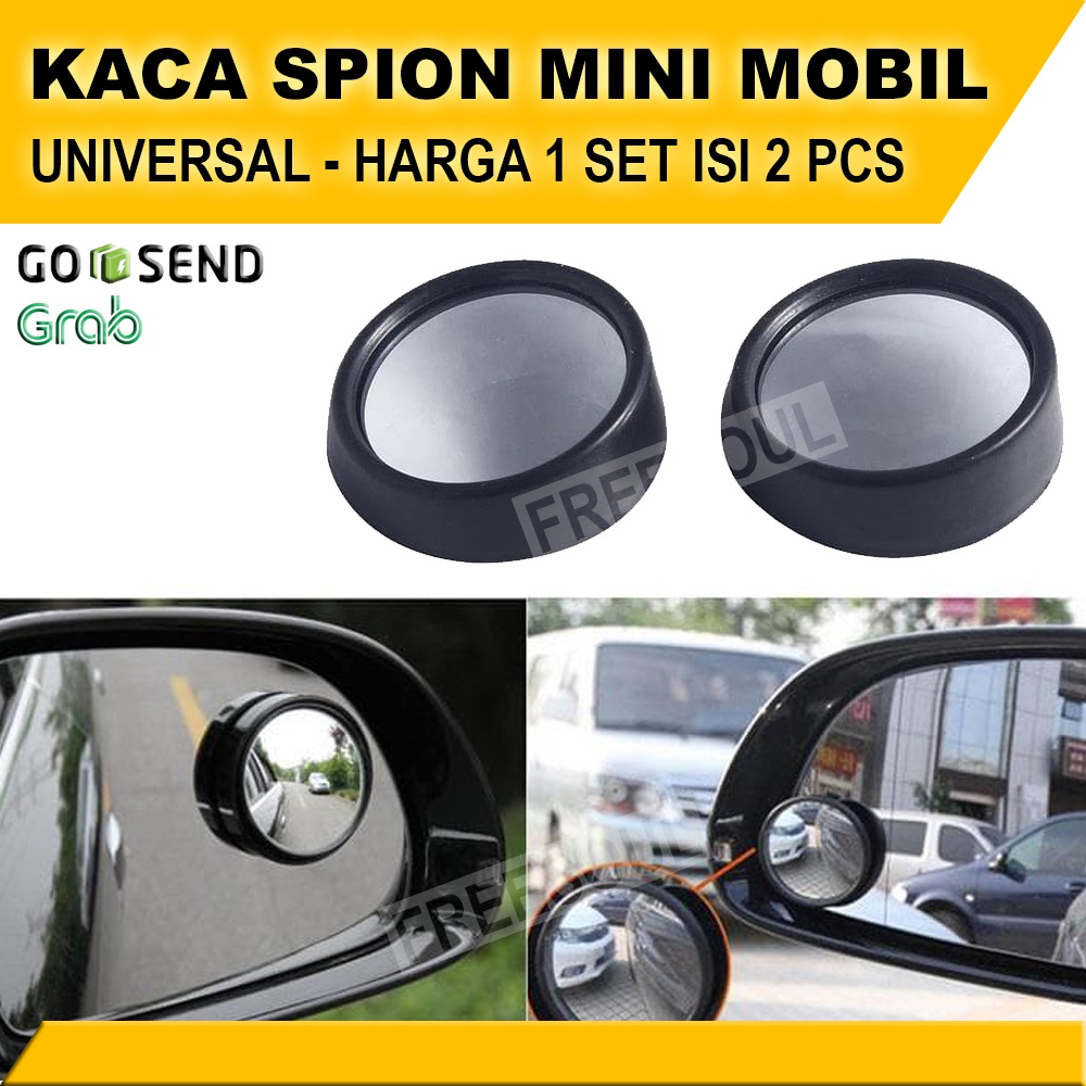 Kaca Cembung Spion Mini - Blind Spot Mirror Mini - Spion Mobil Motor