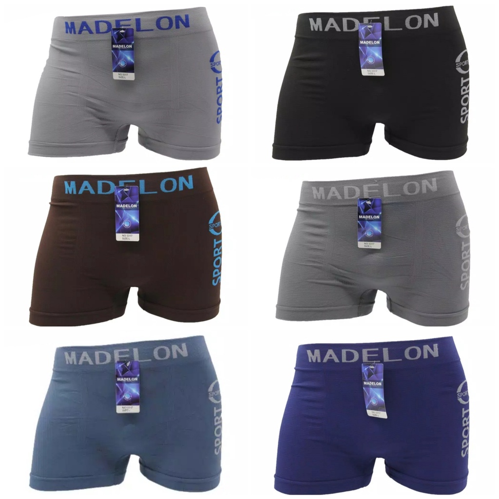 Celana Dalam BOXER Pria Mdelon 3316 Bahan Rajut Super LEMBUT / CD Sempak Pria IMPORT