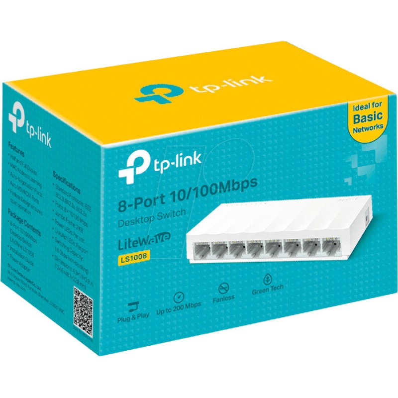 Network (Device) TPLink Switch 8 port LS1008 100mbps