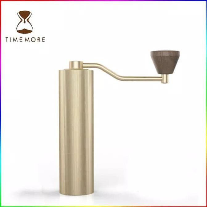 Timemore Grinder Kopi Manual Chesnut Slim Coffee Grinder Gold Elegant