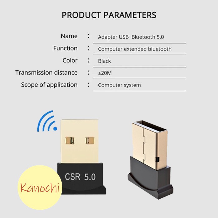 Mini Bluetooth CSR 5.0 USB Dongle Adapter Transmitter Audio Laptop PC