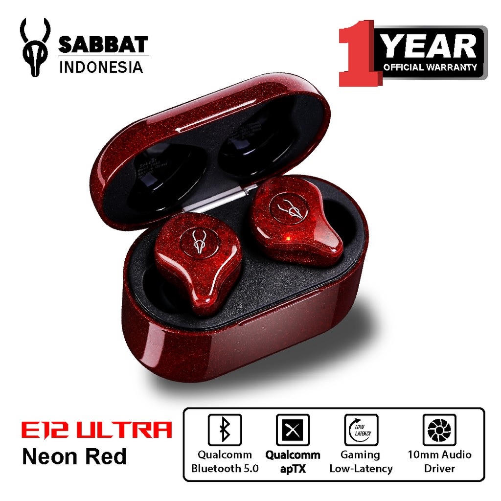 AKN88 - SABBAT E12 ULTRA GLITTER SERIES - Bluetooth 5.0 TWS Earphone