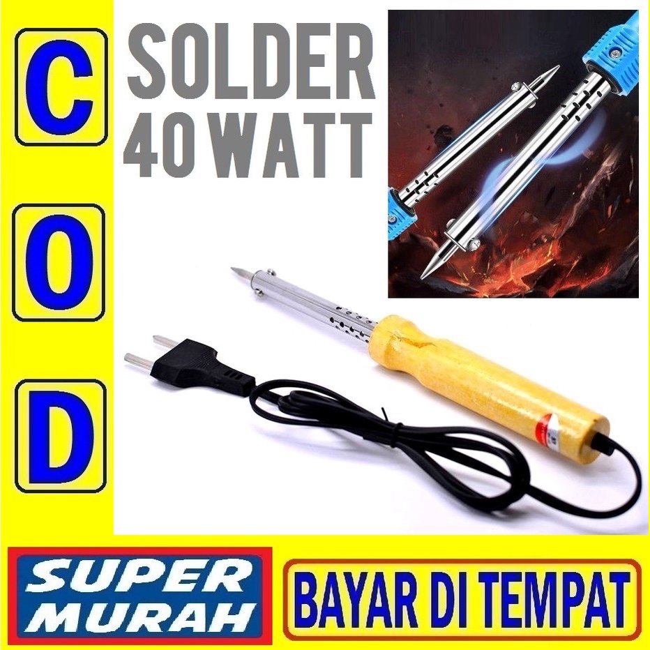 Solder Patri Timah Class A 40w 220v 240 Volt Kayu Plastik Garansi Awet
