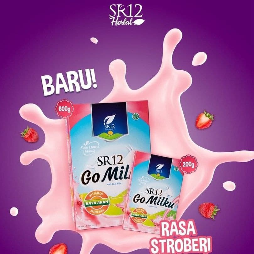 

GO MILKU STRAWBERRY SR12 / SUSU KAMBING ETAWA / SUSU HERBAL / SUSU KESEHATAN