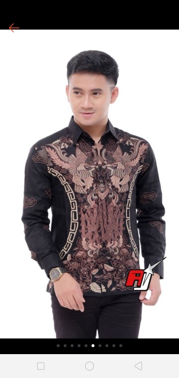 New Arrival Distro Batik Pria Bordir Sogan Hrb026 Batikaf Notoarto Batik Ipnu-ippnu Hem Pria  Bw 121