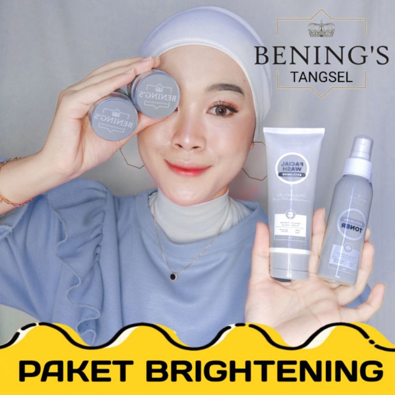 Skinmology Paket 5in1 Lightening Booster Series Mencerahkan | Bening Skincare | Skinmology Benings