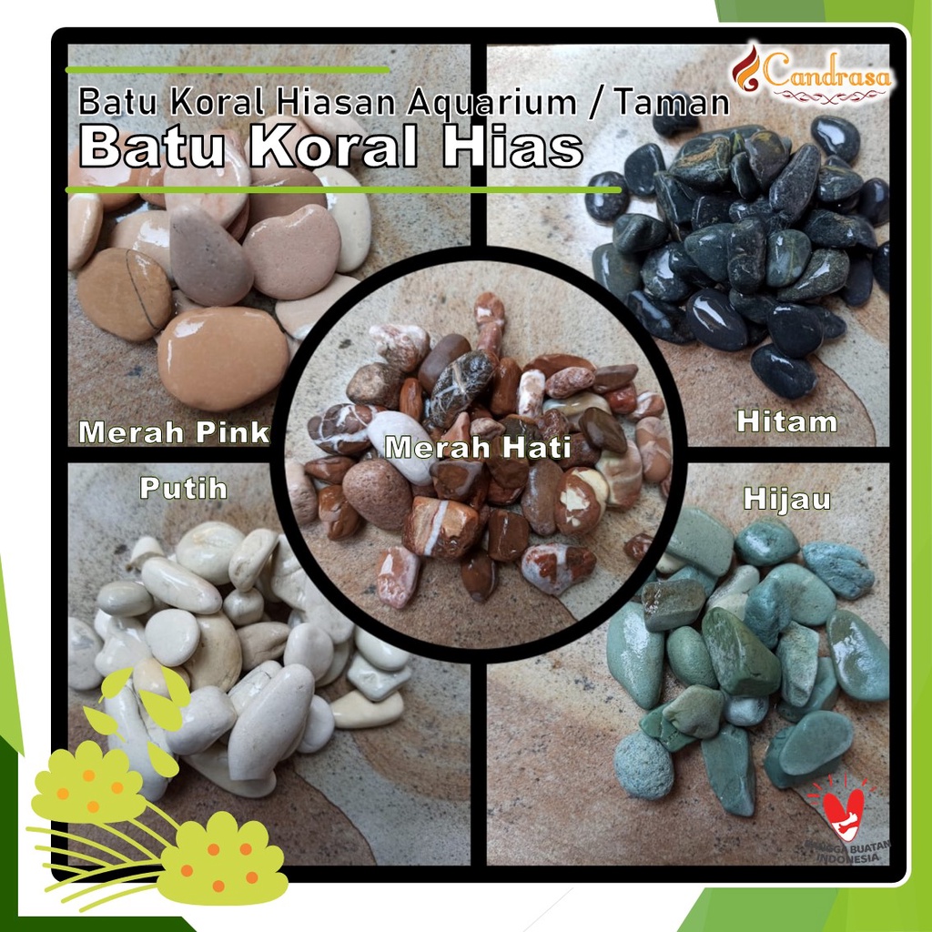 Batu Koral 1 Kg / Batu Koral Hiasan Aquarium / Batu Aquarium / Batu Koral Taman / Batu Taman / Batu Koral Sikat