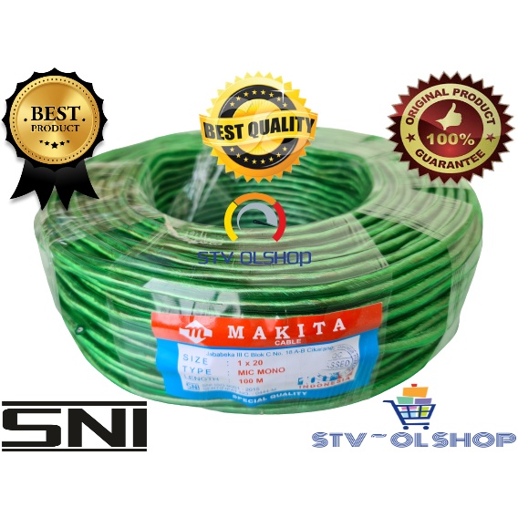 Kabel Mic Mono Transparan Makita 1X20 Meteran / Kabel Mic eceran